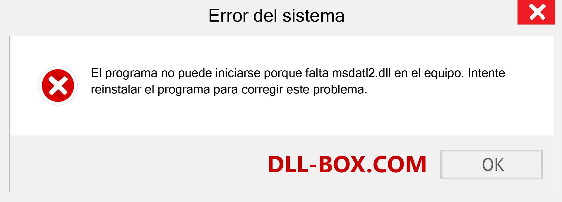 ¿Falta el archivo msdatl2.dll ?. Descargar para Windows 7, 8, 10 - Corregir msdatl2 dll Missing Error en Windows, fotos, imágenes